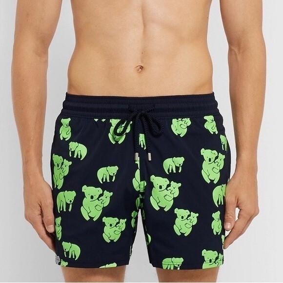 Vilebrequin Moorise Glow-In-The-Dark Kola Printed Swim Shorts Size XXL - Picture 1 of 9
